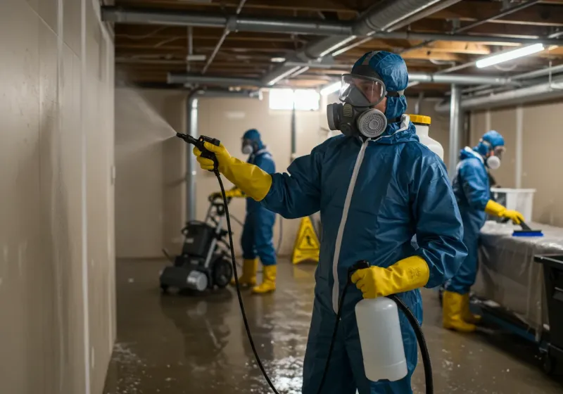 Basement Sanitization and Antimicrobial Treatment process in Carolina Beach, NC